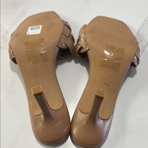 Express Tan Woven Leather Sandals - Picture 4 of 4